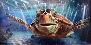 Thatcher the Turtle 12X24