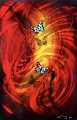 Chris DeRubeisArt titleButterfly Abstract 24X36