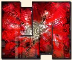 Chris DeRubeisArt title6 Panel Extreme Red