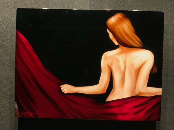 Chris DeRubeisArt titleRed Drape Back 30X40