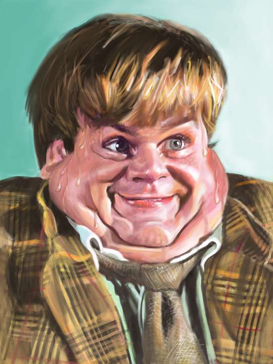 Kevin NealonArt titleChris Farley 40x30 Trial Proof